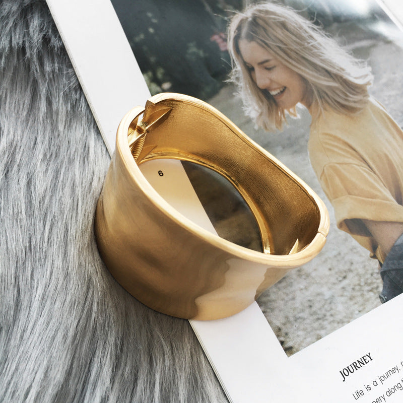 Wide  Goldie Bangle