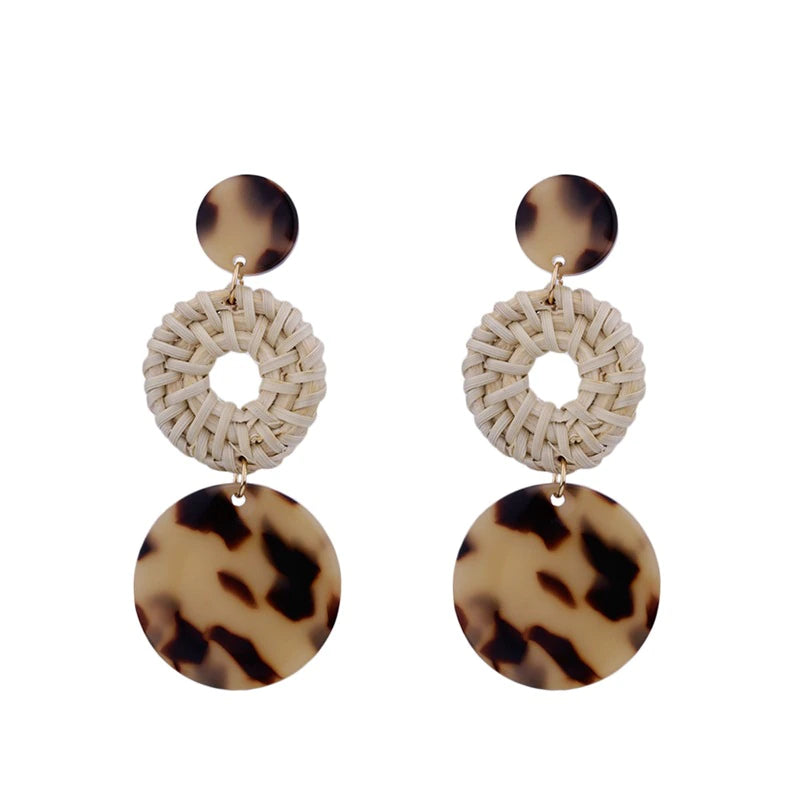 Rattan Drop Earings