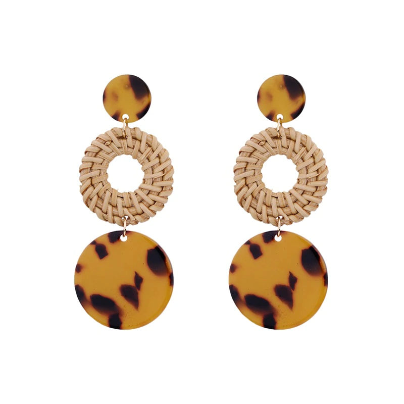 Rattan Drop Earings