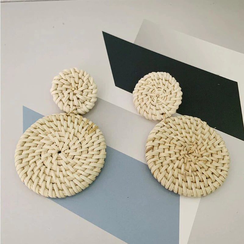 Rattan Drop Earings